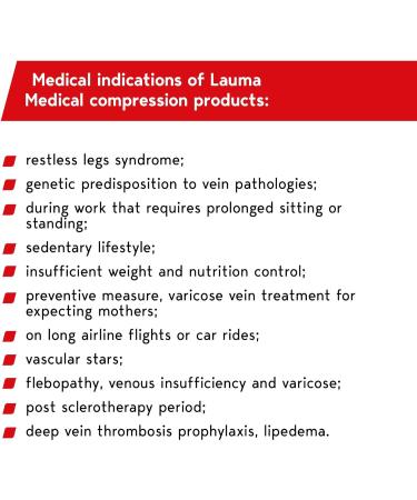 Buy Lauma Medical Compression Stockings 23-32 mmHg Class 2 - Lace Strips - XXL Black for Varicose Veins & Leg Swelling - International Shipping - Buy Online on GoSupps.com