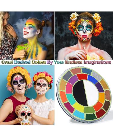BOBISUKA Face Body Paint Palette - 25 Colors Water Activated Painting Kit for Halloween Party & Cosplay Makeup - Buy Online on GoSupps.com