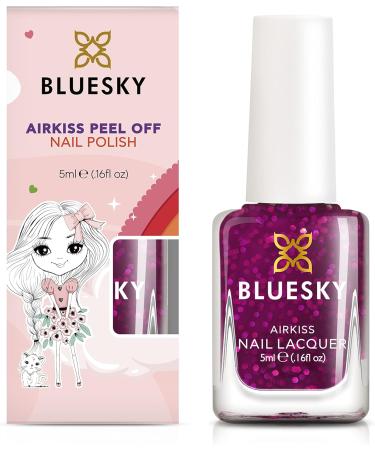 BLUESKY Kids Nail Varnish All That Glitters Pink Easy Peel-off Non-Toxic Water-Based Odour-Free Nail Polish for Kids 5 ml - Buy Online on GoSupps.com