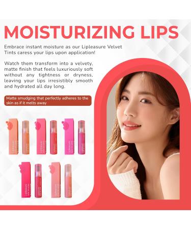 MAKEHEAL Lipleasure Velvet Lip Tint | Long-Lasting Matte Finish | Hydrated Smooth Lips | Vibrant Peach Shade - Buy Online on GoSupps.com