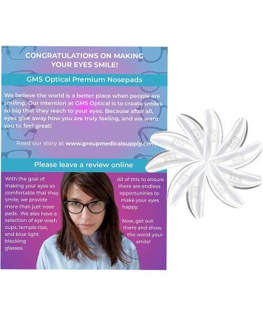 Kids Small Silicone Eyeglass Nose Pads - Anti Slip & Pressure Relief - 5 Pair Clear - GMS Optical - Buy Online on GoSupps.com