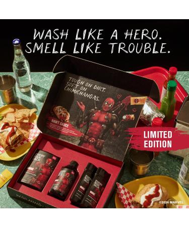 Every Man Jack Deadpool Body Set - Perfect for Every Guy & Marvel-Lover - Bath and Body Marvel Gift Set with Clean Ingredients & Incredible Scents - Includes Body Wash Shampoo & Deodorant 2-Pack Hawt Sauce - Buy Online on GoSupps.com