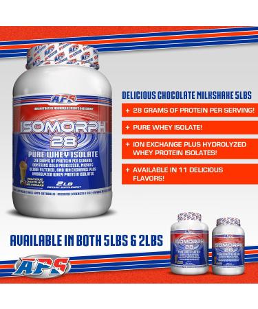 APS Nutrition IsoMorph 28 Protein Powder | Pure Whey Isolate | Cold Pressed Ultra- Filtered & Ion Exchange Isolates | 28g Protein | 2 Pound (Chocolate Milkshake) Chocolate 2 Pound (Pack of 1) - Buy Online on GoSupps.com