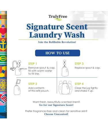 Truly Free Signature Scent Non-Toxic Laundry Wash Refills 4 OZ - Eco-Friendly & International Shipping - Buy Online on GoSupps.com