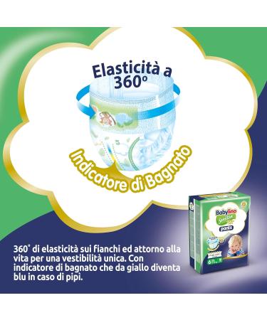 Babylino Sensitive Cotton Soft Diapers Size 6 XL (13-18 kg) - 18 Pieces | Ultra-Soft Hypoallergenic & Eco-Friendly - Buy Online on GoSupps.com