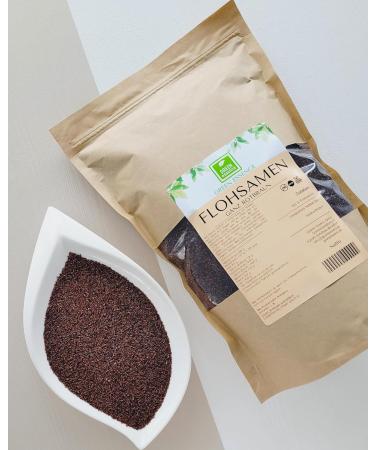 Psyllium 1 kg - Natural Fiber Supplement | Green Essence | Vegan Lactose-Free Food Quality Red-Brown | International Shipping - Buy Online on GoSupps.com