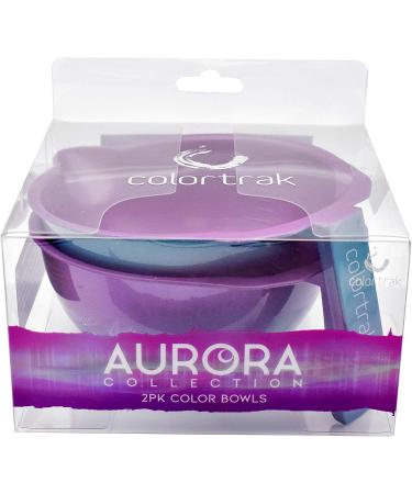 Colortrak SC Aurora Stackable Color Bowls with Non-Slip Bottom and Easy-Pour Spout - Shimmer Gradient Design - Set of 2 with Milliliter Measurements - Buy Online on GoSupps.com