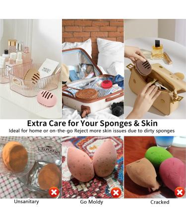 Fauxomor Make-Up Sponge Holder - 2 Pack Breathable Silicone Beauty Blender Travel Bag | Fits All Sizes | Portable Frosted Cosmetics Tool | Black & Red | Ideal for Makeup Lovers - Buy Online on GoSupps.com