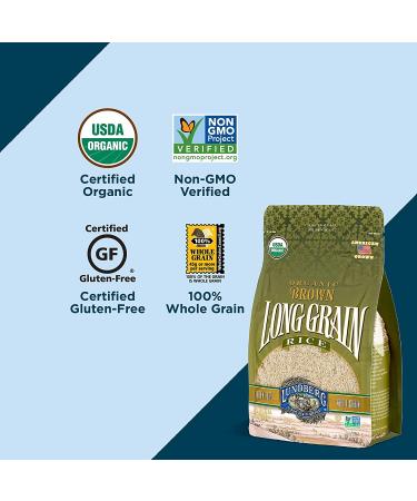 Organic Lundberg Brown Long Grain Rice - High Fiber & Gluten-Free USDA Certified (32 oz) - Buy Online on GoSupps.com