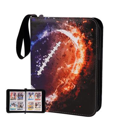 Card Binder Compatible with Football Card, Trading Card, MTG and Other TCG, Fits 400 Cards with 50 Removable Pages, Card Holder Collector for Standard Size Card Multicolor