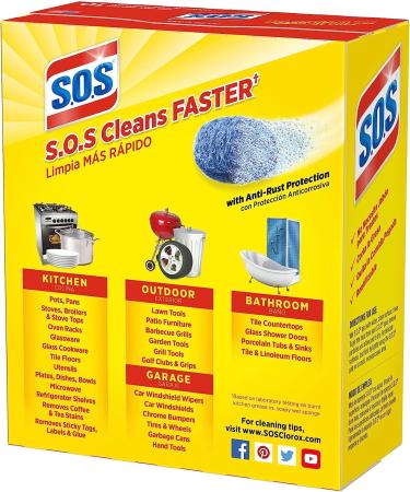 Steel Wool Soap Pads - Set of 10, 2 Packs | Heavy Duty Cleaning for Tough Stains | S.O.S-10002 - Buy Online on GoSupps.com