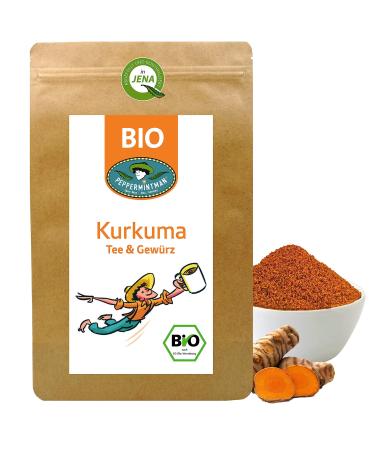 Organic turmeric tea 500g - spice & tea & golden milk - curcumin -rich - strong orange & aromaticark - controlled & checked - peppermintman bio turkey tea 500 g (1 Pack)