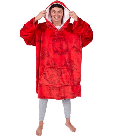 Official Liverpool FC Adult Fleece Poncho Hooded Blanket - Coco Moon Super Soft Changing Robe - Buy Online on GoSupps.com