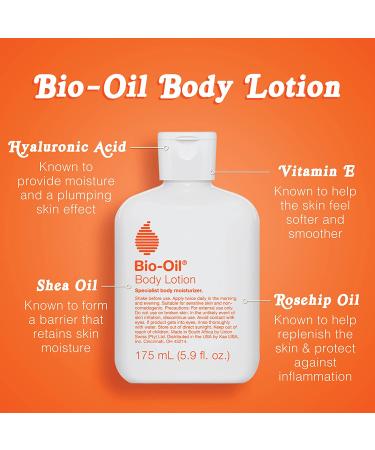 Bio-Oil Moisturizing Body Lotion 5.9 oz - Ultra-Lightweight Hydration with Jojoba, Rosehip, Shea Oil, and Hyaluronic Acid - Buy Online on GoSupps.com