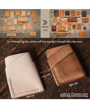 Veg Tan Leather Hide - Full Grain Tooling Leather for Carving, Tooling & Dyeing | A Grade 2/3 oz (0.8-1.2 mm) Leather Hide (2.5-4 Sqft) - Buy Online on GoSupps.com