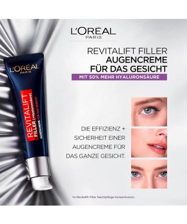 L'Or al Paris Hyaluron Eye Care Anti-Aging Cream - Revitalift Filler with Hyaluronic Acid & Vitamins | 30 ml - Shop Internationally for Radiant Skin - Buy Online on GoSupps.com