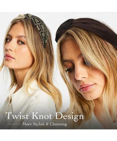 EXTREE Wide Headband for Women - Contrast Color Luxury Design - Fashionable Hair Wrap - Buy Online on GoSupps.com