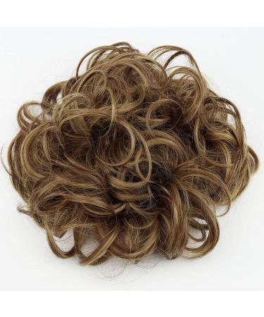 CAISHA XXL Brown Blonde Mix Voluminous Curly Messy Bun Updo - HW36 - Buy Online on GoSupps.com