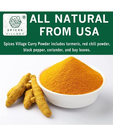 Spices Village Yellow Indian Curry Powder 8oz - Spicy Blend for Cooking - Medium Madras Curry Mix | Kosher, Gluten-Free, Non-GMO - Salt-Free | Resealable Bag - Buy Online on GoSupps.com