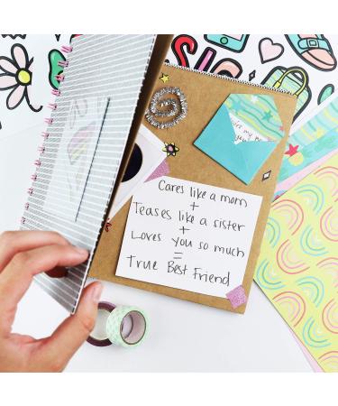 Doodle Hog Pink Scrapbook Kit | Gifts for 10 Year Old Girl | Personalize & Decorate DIY Scrapbook | Includes Washi Tape, Sticker Sheets, 40-Page Thick Paper | Hardcover - Buy Online on GoSupps.com