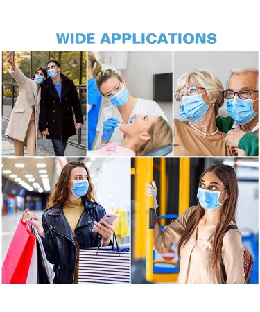 Meyxy ASTM Level 2 Blue Disposable Adult Face Mask 50 PCS - High Filtration, Ventilated, Ear-Loop 3-Layer Design - EN14683 Qualified - 50 Count Pack - Promotional Offer by EBAT - Buy Online on GoSupps.com