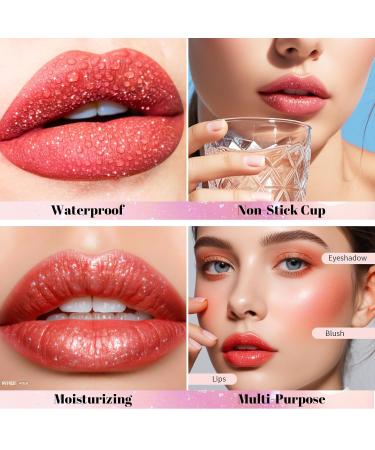 Shop High Shine Glitter Diamond Lipstick - Long Lasting Waterproof Moisturizer with Shimmer Metallic Finish | Coral Luster 05# | International Shipping Available - Buy Online on GoSupps.com