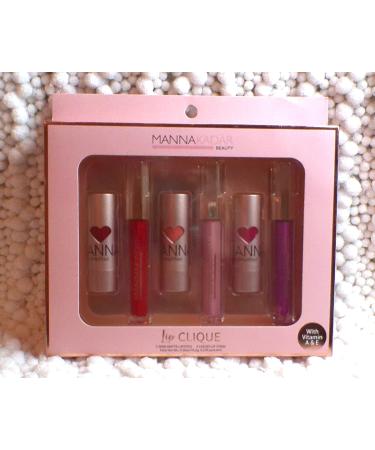 Manna Kadar Lip CLIQUE 3 Semi-Matt Lipstick & 3 Liquid Lip Stain