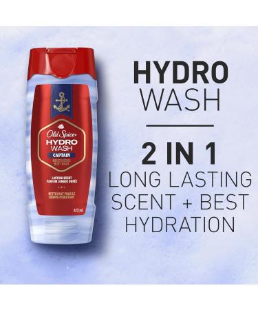 Old Spice Men's Body Wash Moisturizing Hydro Wash Captain Scent 473ml Bergamot 473 ml (Pack of 1) - Buy Online on GoSupps.com