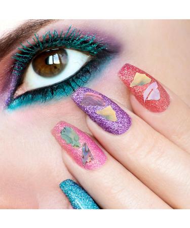 TOVINANNA 36 Grids Nail Art Seashell Sequins 3D Irregular Seashell Nail Art DIY Paillette Seashell Slices UV Gel Mermaid Sequins Decorations for Nail Art - Buy Online on GoSupps.com