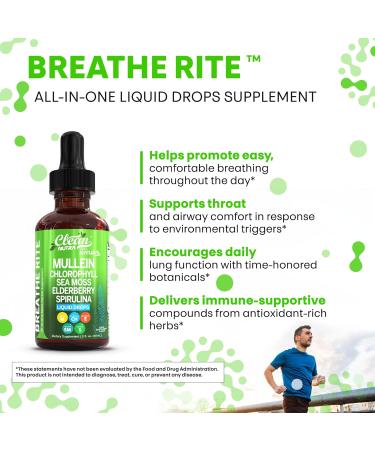 Organic Mullein Liquid Drops With Chlorophyll for Lung Detox Plus Irish Sea Moss Spirulina Licorice Tart Cherry Lobelia Motherwort And Elderberry For Men Women Health Supplement Vitamin (2) - Buy Online on GoSupps.com