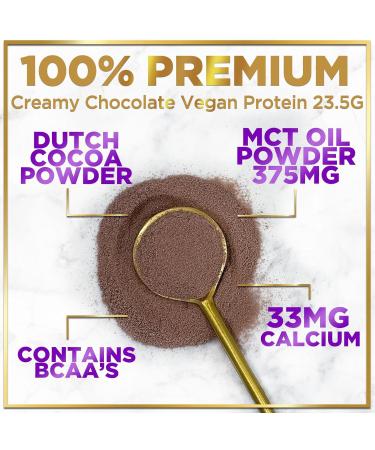 Vegan Protein Powder - Chocolate Fudge | 100% Plant-Based 3.4g BCAAs Non-GMO Easy Digesting 2 lbs (30 Servings - Buy Online on GoSupps.com