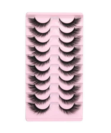 10 Pairs 15mm Fox Eye False Eyelashes | Angel Wing Faux Mink Lashes by FANXITON - Buy Online on GoSupps.com