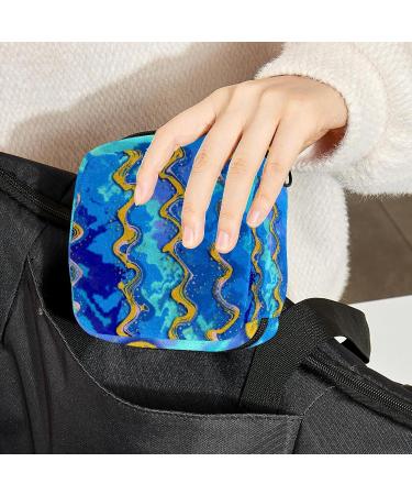 Multicoloured Marble Sanitary Napkin Storage Bag - Menstrual Cup & Nursing Pad Holder - Buy Online on GoSupps.com