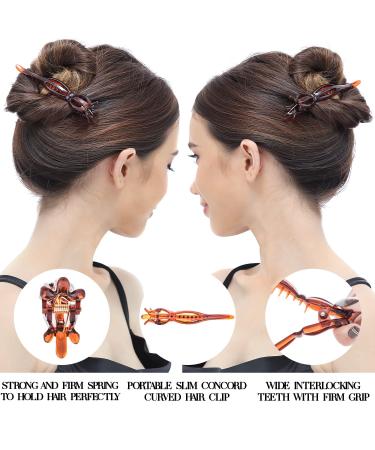 RC Roche 6-Piece Elegant Stab Beak Haircap Set - Medium Brown Hair Accessories for Secure Styling - Buy Online on GoSupps.com