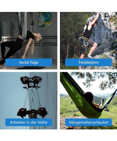 Emekian Heavy Load Screw Carabiner - 25 kN (2500kg) for Hammocks Ropes & Hiking - 4 Pack - Durable Indoor & Outdoor Use - Buy Online on GoSupps.com