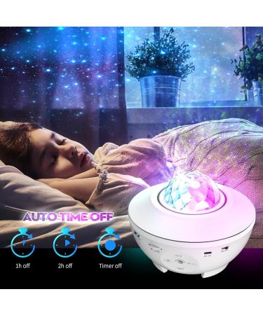 Galaxy Projector Star Light with Bluetooth Speaker - LED Night Light for Kids & Adults - Timer & Ocean Wave Effects - Birthday Gift - Home Room Decor (White) - Buy Online on GoSupps.com
