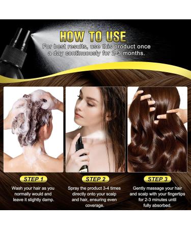 Black Rice Water Hair Growth Serum Spray - Natural Vegan Regrowth Treatment with Castor Oil & Ginger for Damaged Hair - Boost Thickness & Luster - Buy Online on GoSupps.com