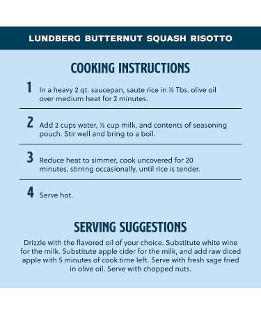 Lundberg Family Farms Traditional Italian Risotto Butternut Squash - Convenient Gluten-Free Side Dish (5.8 oz 6-Pack) - Buy Online on GoSupps.com