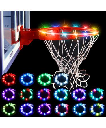 Led Basketball Hoop Lights-Remote Control Basketball Rim LED Srtip Light,Led light with 16 Colors ,Waterproof,Super Bright to Play at Night Outdoors ,Good Gift for Kids Training and playing at night