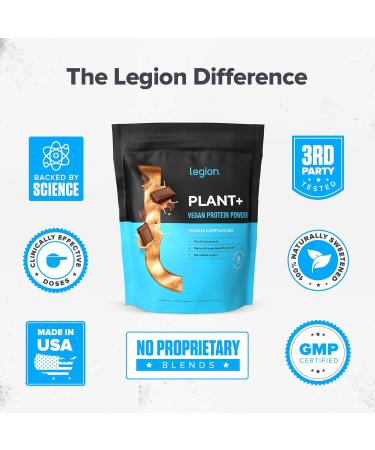 LEGION Plant+ Vegan Protein Powder - Rice and Pea Plant Based Protein Blend. Gluten Free GMO Free Naturally Sweetened and Flavored 20 Serving (Cinnamon Cereal) - Buy Online on GoSupps.com