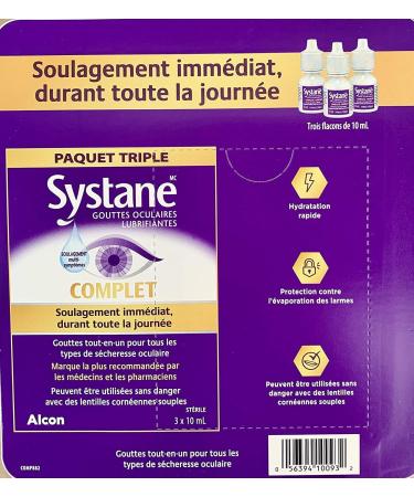 Systane Complete Lubricant Eye Drops 3 x 10ml - Fast Relief for Dry Eyes - Buy Online on GoSupps.com