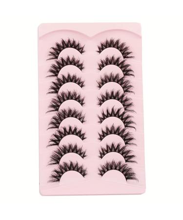 Gmagictobo Mink Cat Eye Fluffy False Eyelashes - D Curl Russian Strip Lashes (8 Pairs) | Soft Wispy Multipack for Stunning Eyes - Buy Online on GoSupps.com