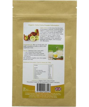 Greens Organic 40 g Camu Powder - Buy Online on GoSupps.com