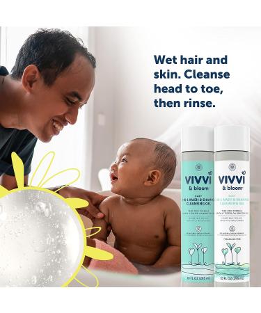 VIVVI & BLOOM Gentle 2-in-1 Baby Wash & Shampoo - Fragrance-Free, Sulfate-Free, Paraben-Free, Dye-Free - 10 fl. Oz - Buy Online on GoSupps.com