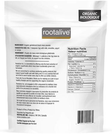 Rootalive Organic Gelatinized Black Maca Powder 200g 200 g (Pack of 1) - Buy Online on GoSupps.com