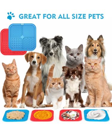 Lick Mat for Dogs - BPA-Free 2 Pack Leak Proof Mats with Strong Suction | Ideal for Bathing Training Fur & Claw Care - Includes Silicone Spatula - Buy Online on GoSupps.com