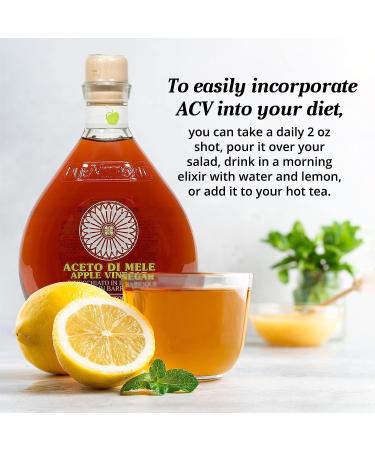 Due Vittorie Apple Vinegar - Premium Italian Gourmet Aged in Barrique Wine Barrels - All Natural Raw Cider Vinegar for Cooking - 16.9 fl oz - Buy Online on GoSupps.com