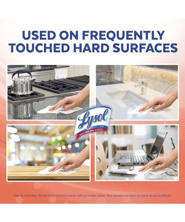 Lysol Mango & Hibiscus Disinfectant Wipes - 80 Count, Pack of 4 | Multi-Surface Cleaning and Disinfecting - Buy Online on GoSupps.com