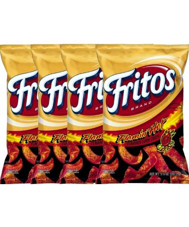 NEW Fritos Flamin Hot Flavored Corn Chips - 9.25oz (4) 9.25 Ounce (Pack of 4)