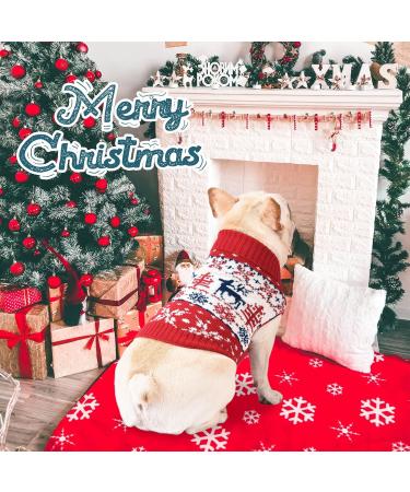 Christmas Dog Sweater - Warm XL Winter Knitting with Snowflake & Reindeer Design | Perfect Holiday Gift for Your Pet - Buy Online on GoSupps.com